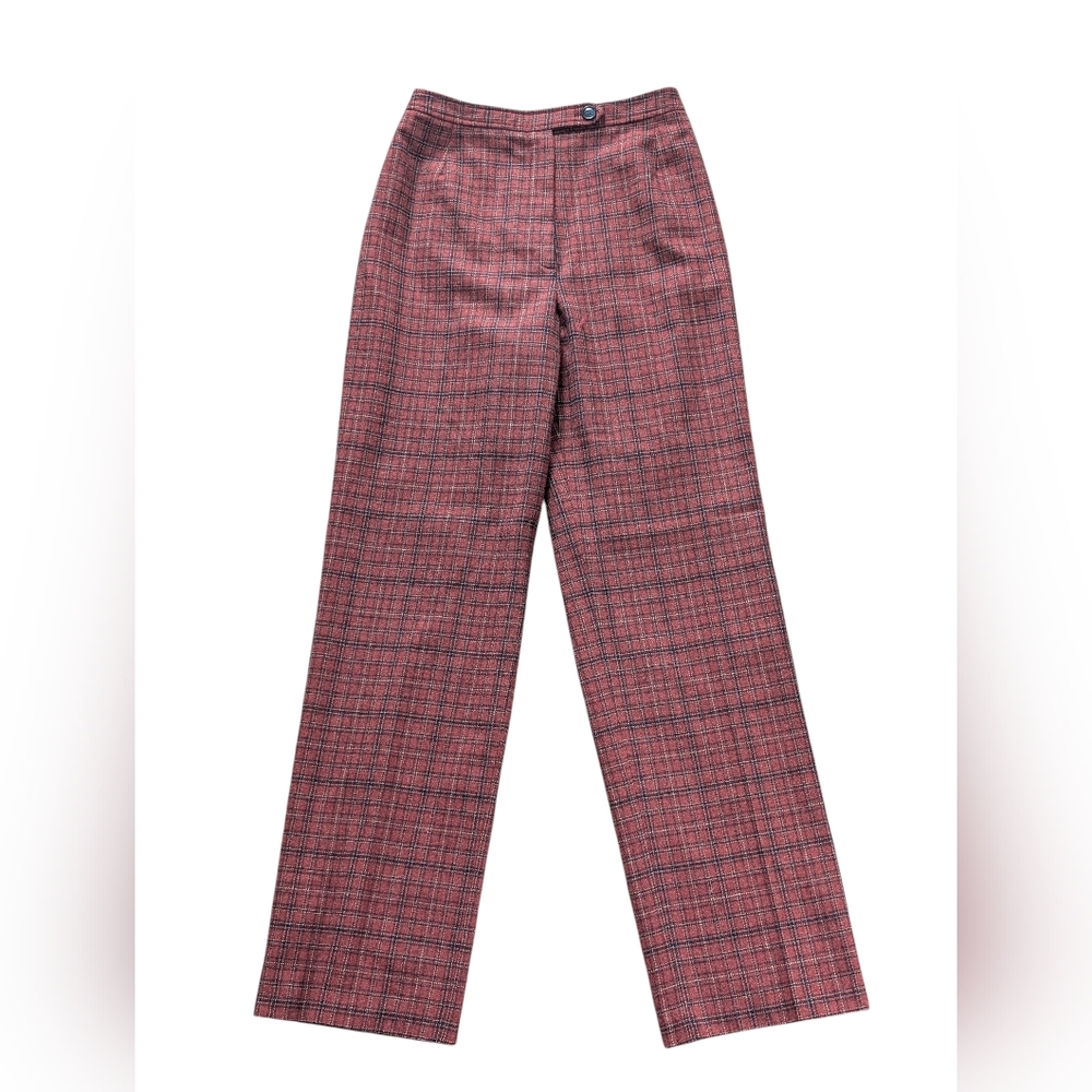 Vintage 80s Evan-Picone Wool Plaid Trousers